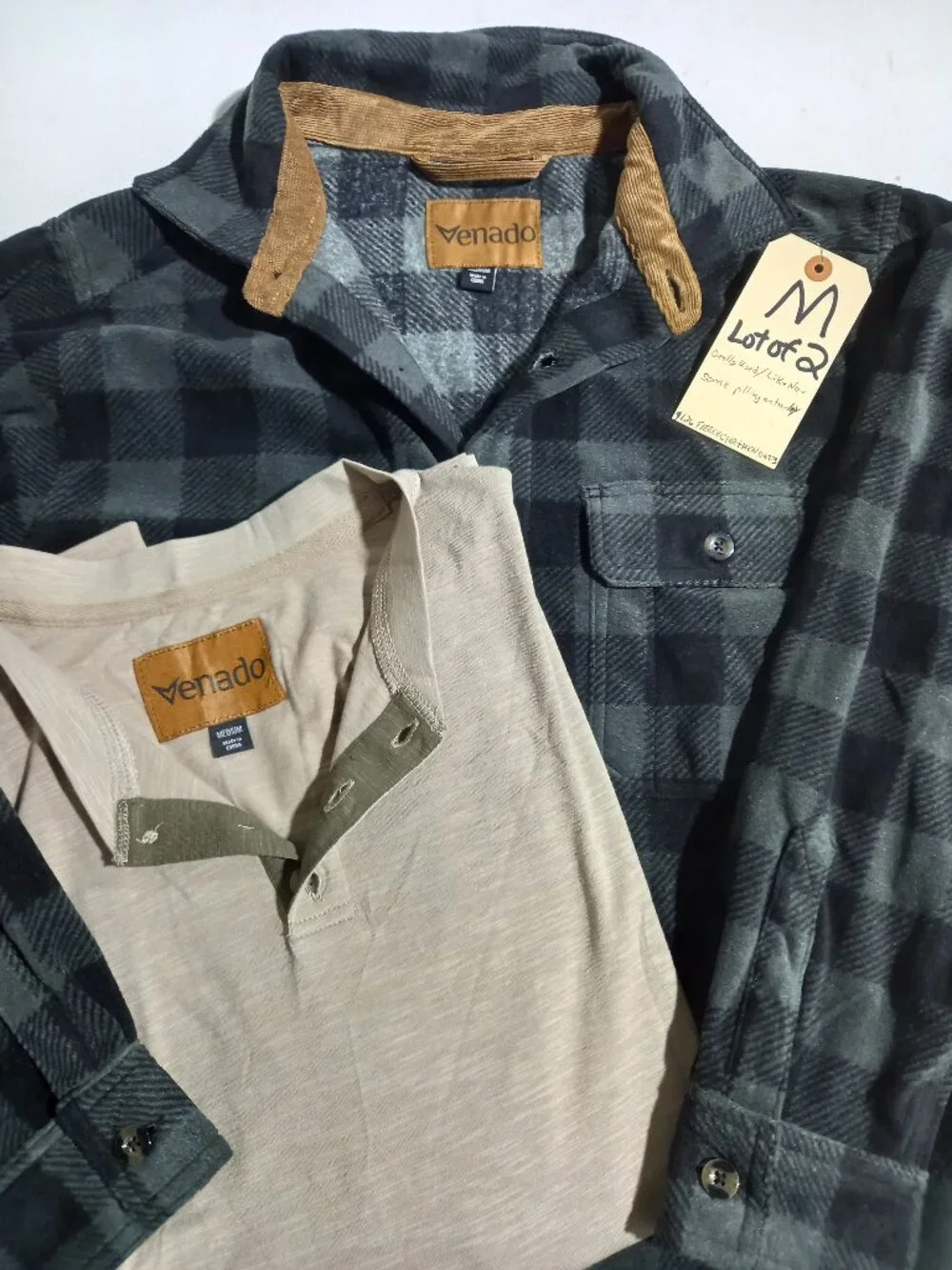 Men's Long Sleeve Fleece Shirt + Long Sleeve Flex Henley | Medium